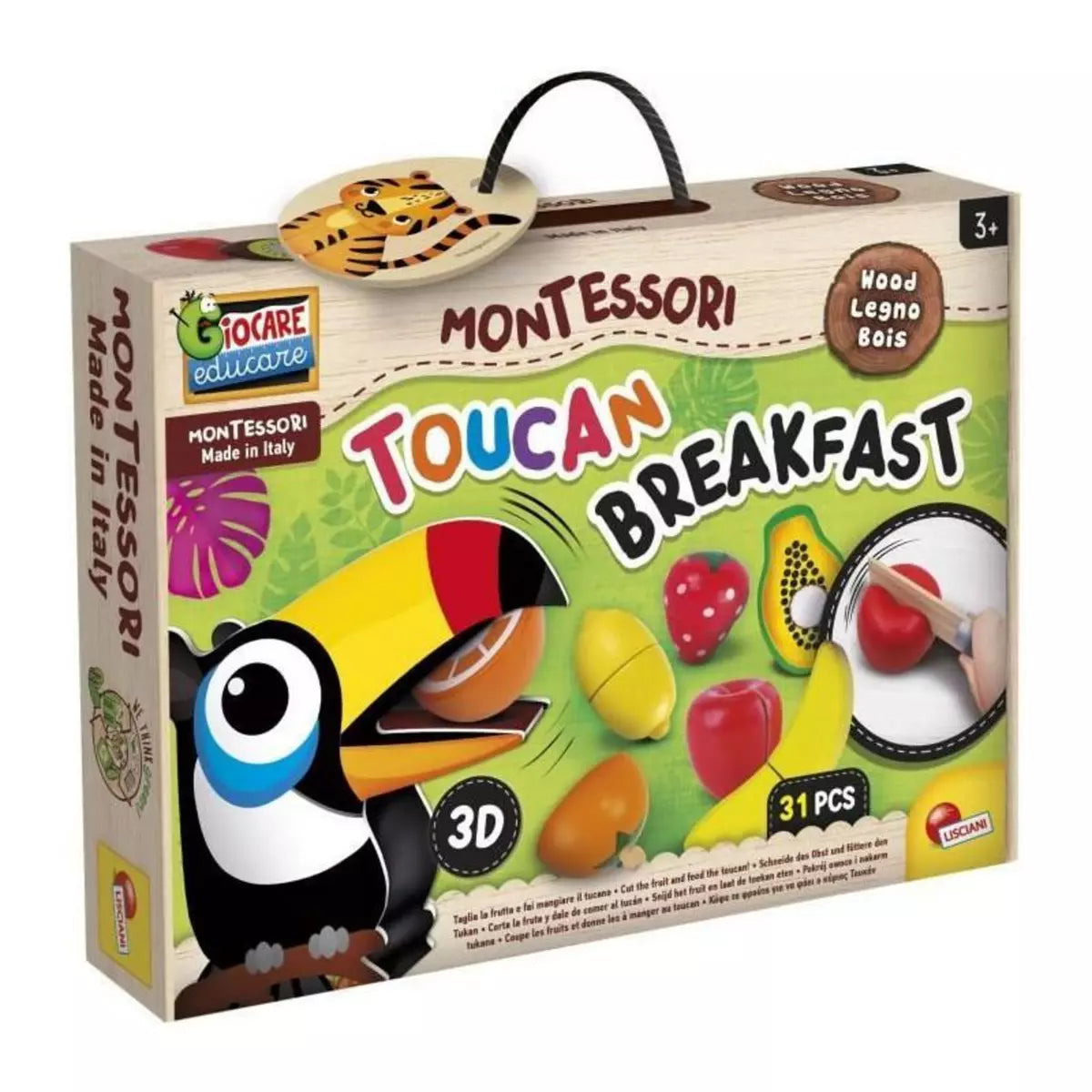 Montessori Baby Wood Toucan Breakfast