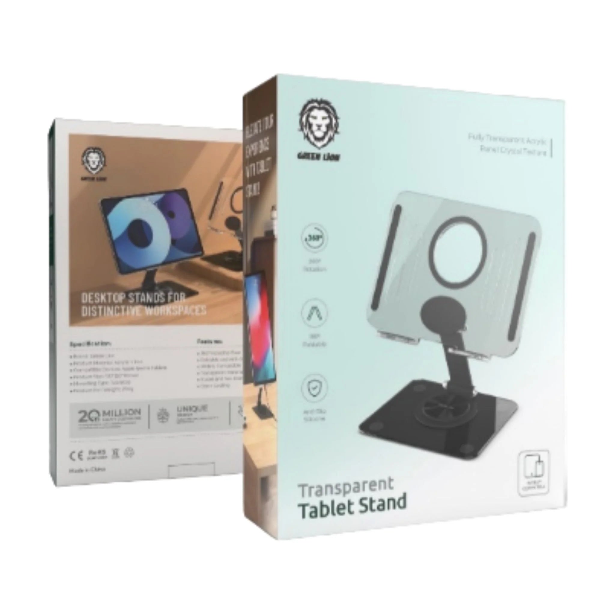 Green Lion Transparent Tablet Stand