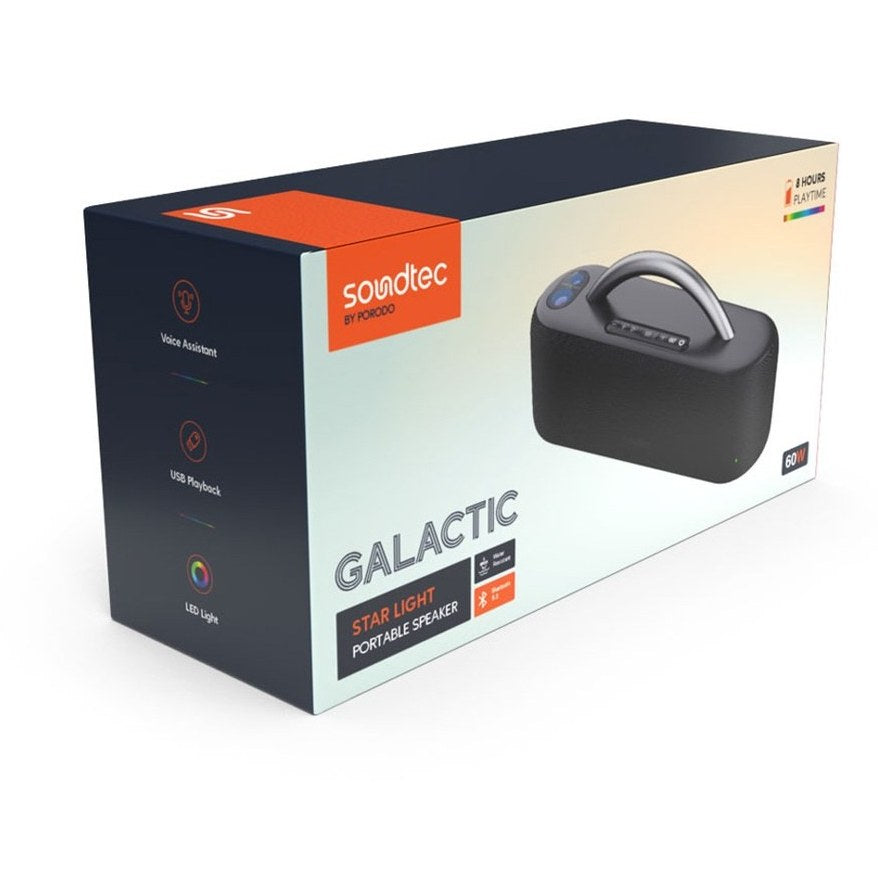 Porodo Soundtec Star Light Portable Speaker - Black