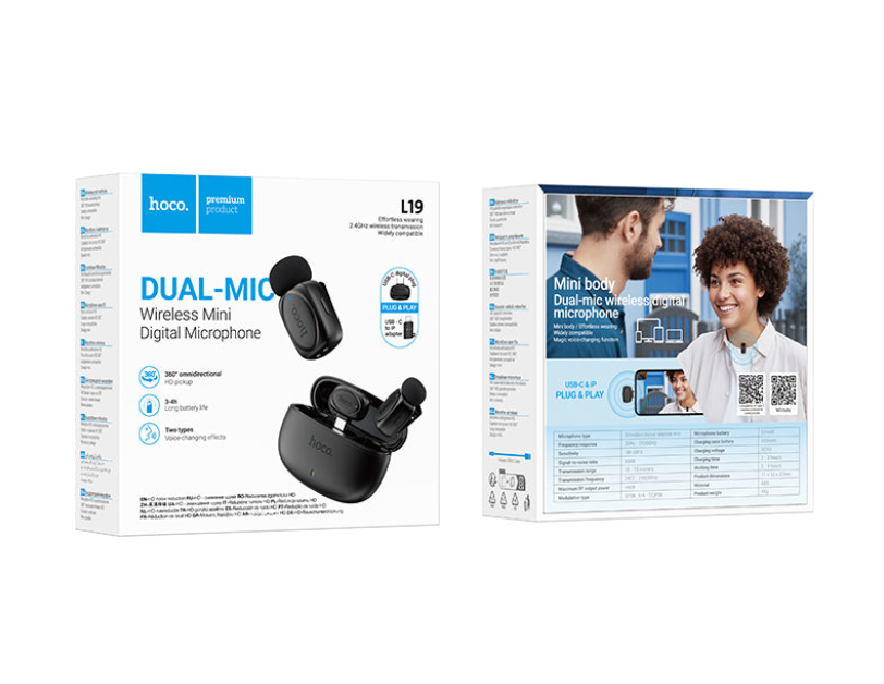 Hoco L19 Wireless Mini Dual Microphone