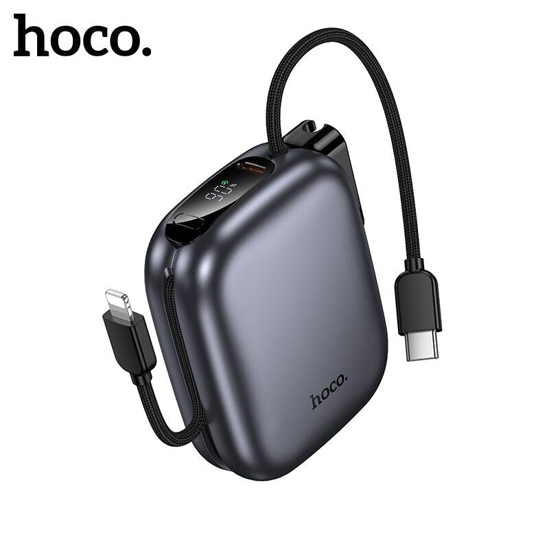 Hoco Mini Power Bank 10,000 Mah With Cable & Fast Charging